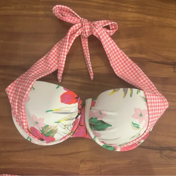 VENUS Pink Gingham 8/10 Swimwear Bikini top and Two sets of Bottoms - Picture 4 of 13